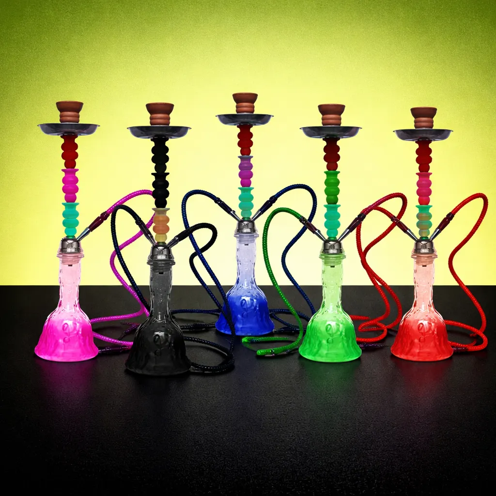 Zebra Rainbow Hookah – 1 Hose & 2 Hose