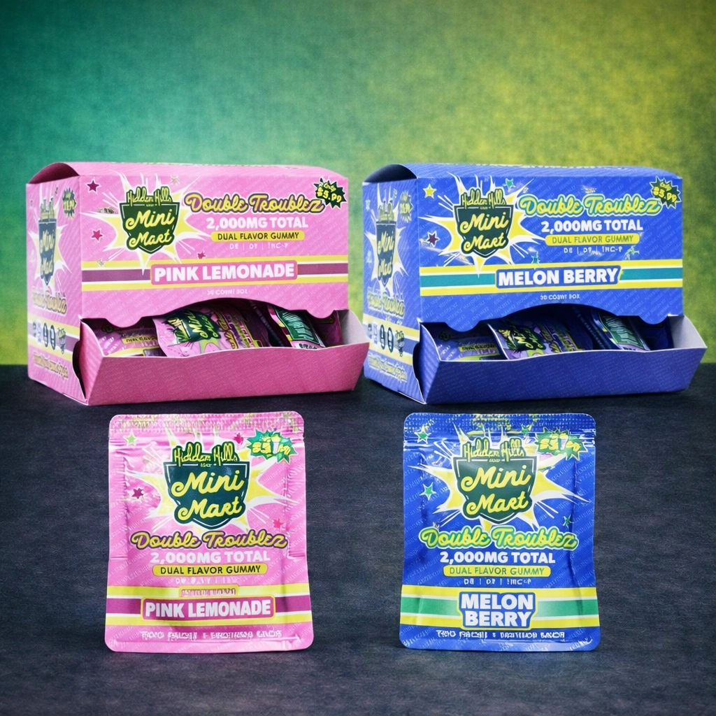 Hidden Hills Mini Mart Double Troublez Gummies – 2000MG