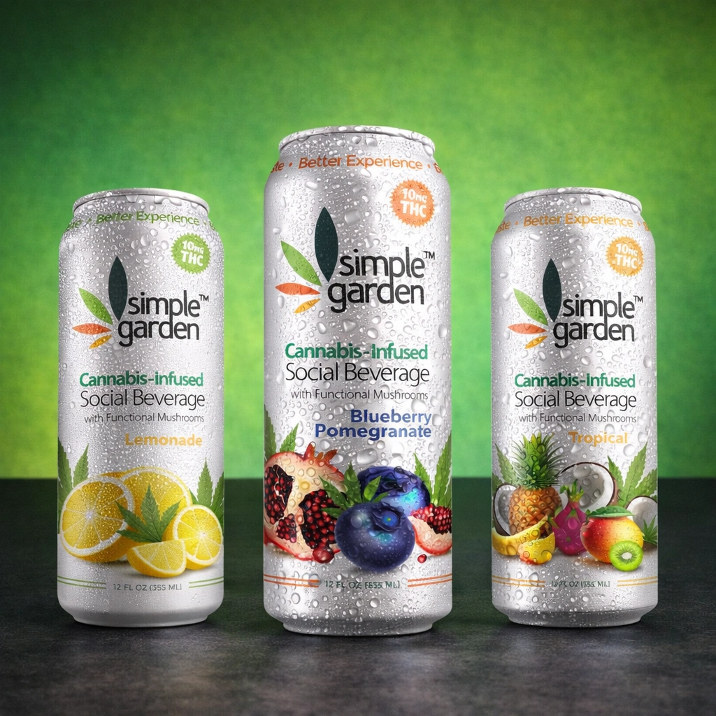 Simple Garden Cannabis-Infused Social Beverage – 10mg THC
